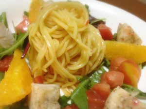 冷製パスタ調理例