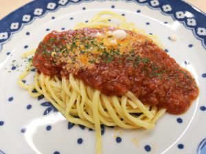 生リングイネのミートソース