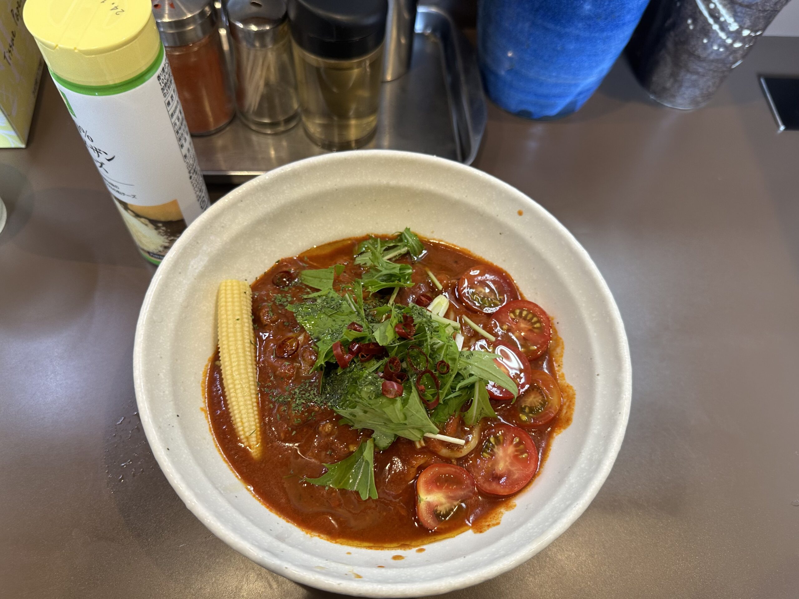 旨辛冷やしトマト担々麺　麺彩房中野本店 8月の限定麺